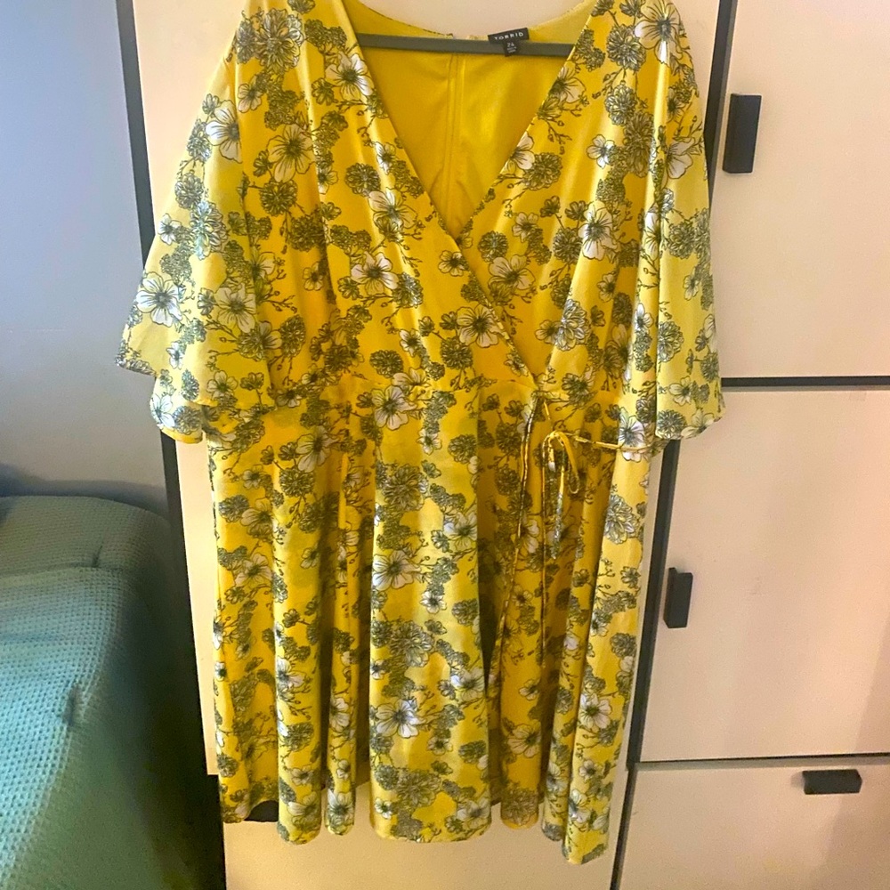Yellow floral dress